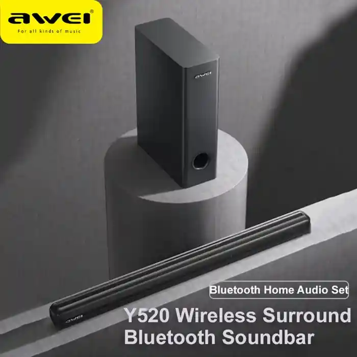 Awei Y520 Bluetooth Soundbar With Subwoofer For Your Digital Home Theatre Sound Systems speaker